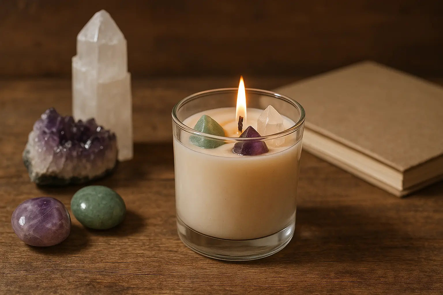 Candele Magiche con Cristalli: Guida alla Meditazione