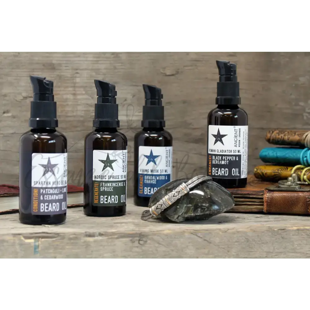 50ml Olio per Barba - Gladiatore Romano - Pure and Natural Beard Oils