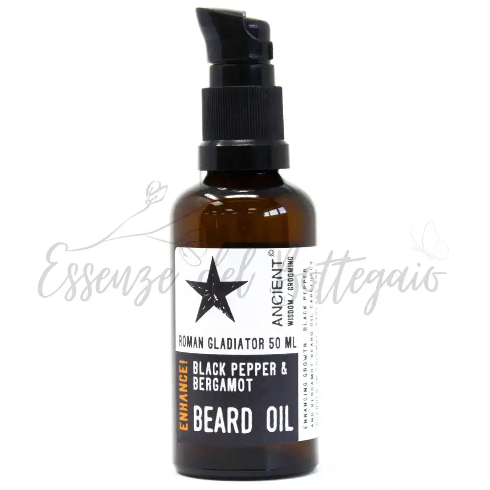 50ml Olio per Barba - Gladiatore Romano - Pure and Natural Beard Oils