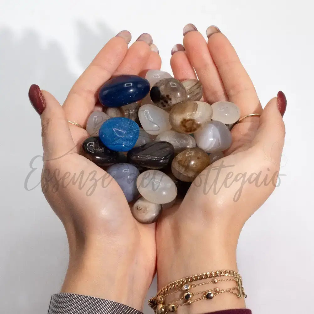 Agata Naturale Mista in Massa – 1 kg (circa 70 pietre) - Mixed Gemstones