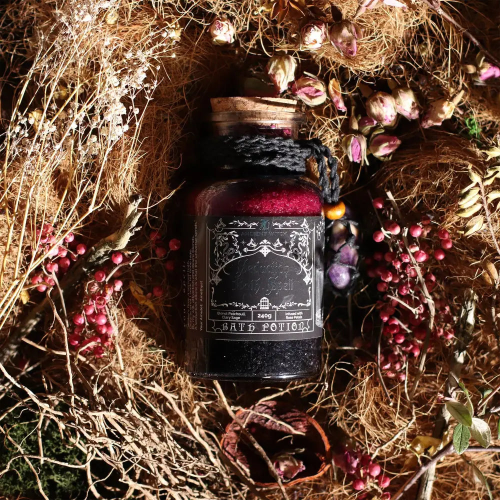 Pozione da Bagno Stregoneria Antica & Amuleto in Ametista – Seduzione - Ancient Witch Bath Spell Potions