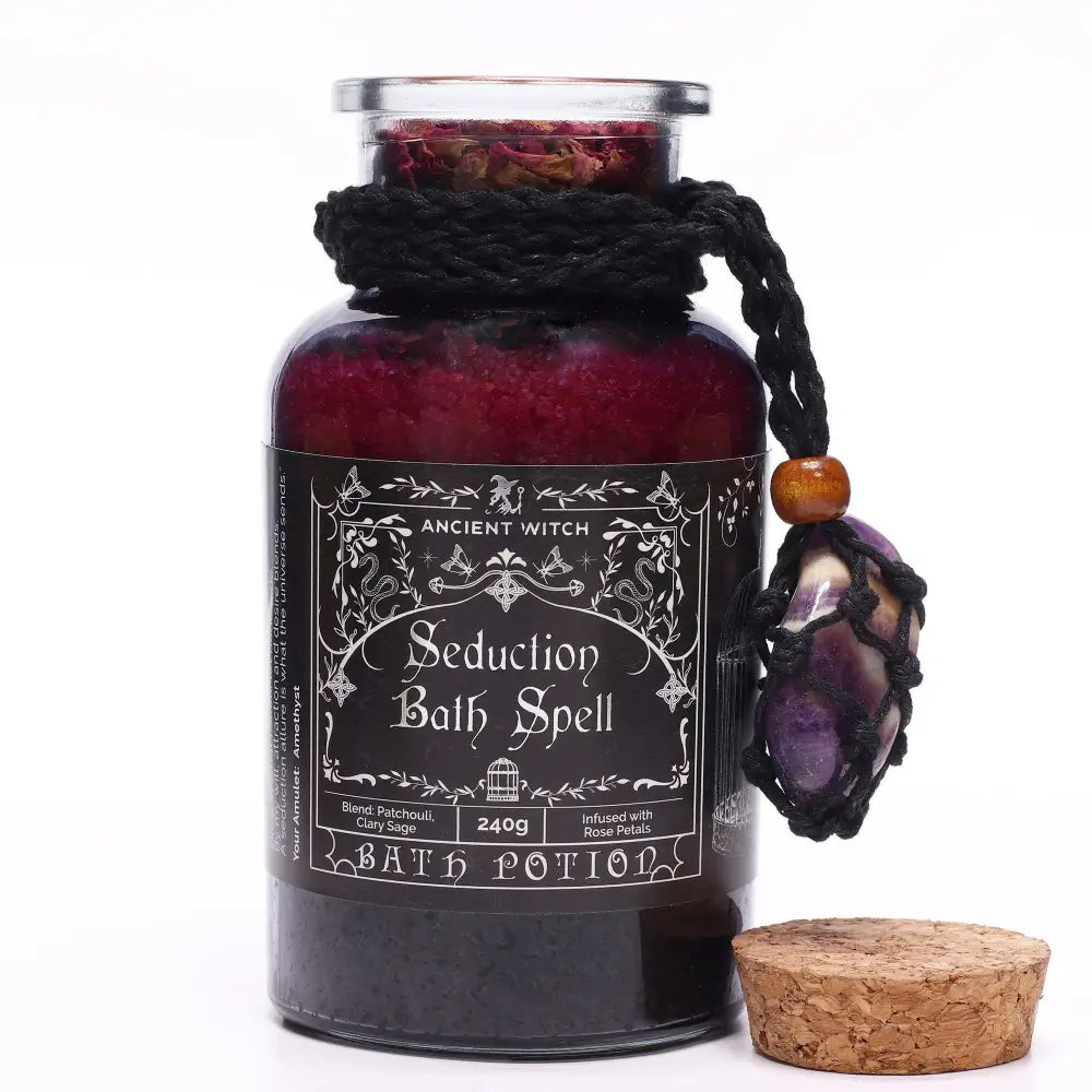 Pozione da Bagno Stregoneria Antica & Amuleto in Ametista – Seduzione - Ancient Witch Bath Spell Potions