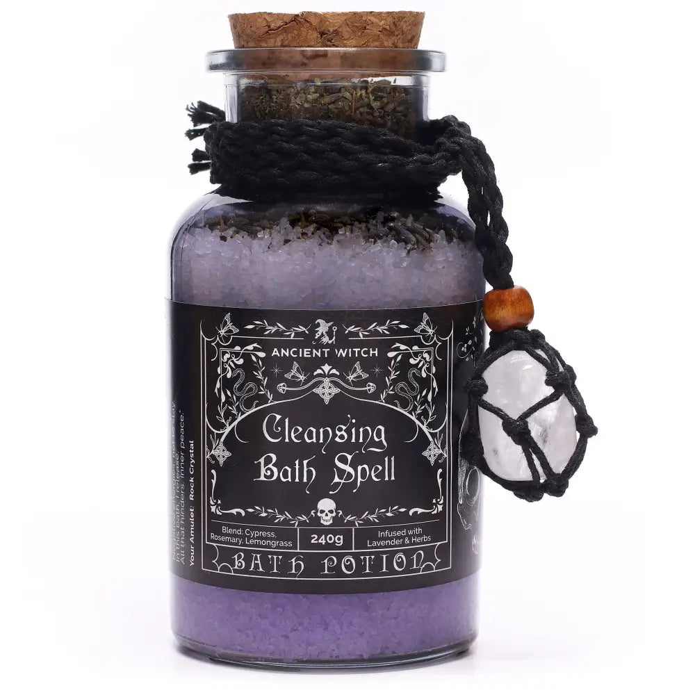Pozione da Bagno Stregoneria Antica & Amuleto di Rocca – Purificante - Ancient Witch Bath Spell Potions