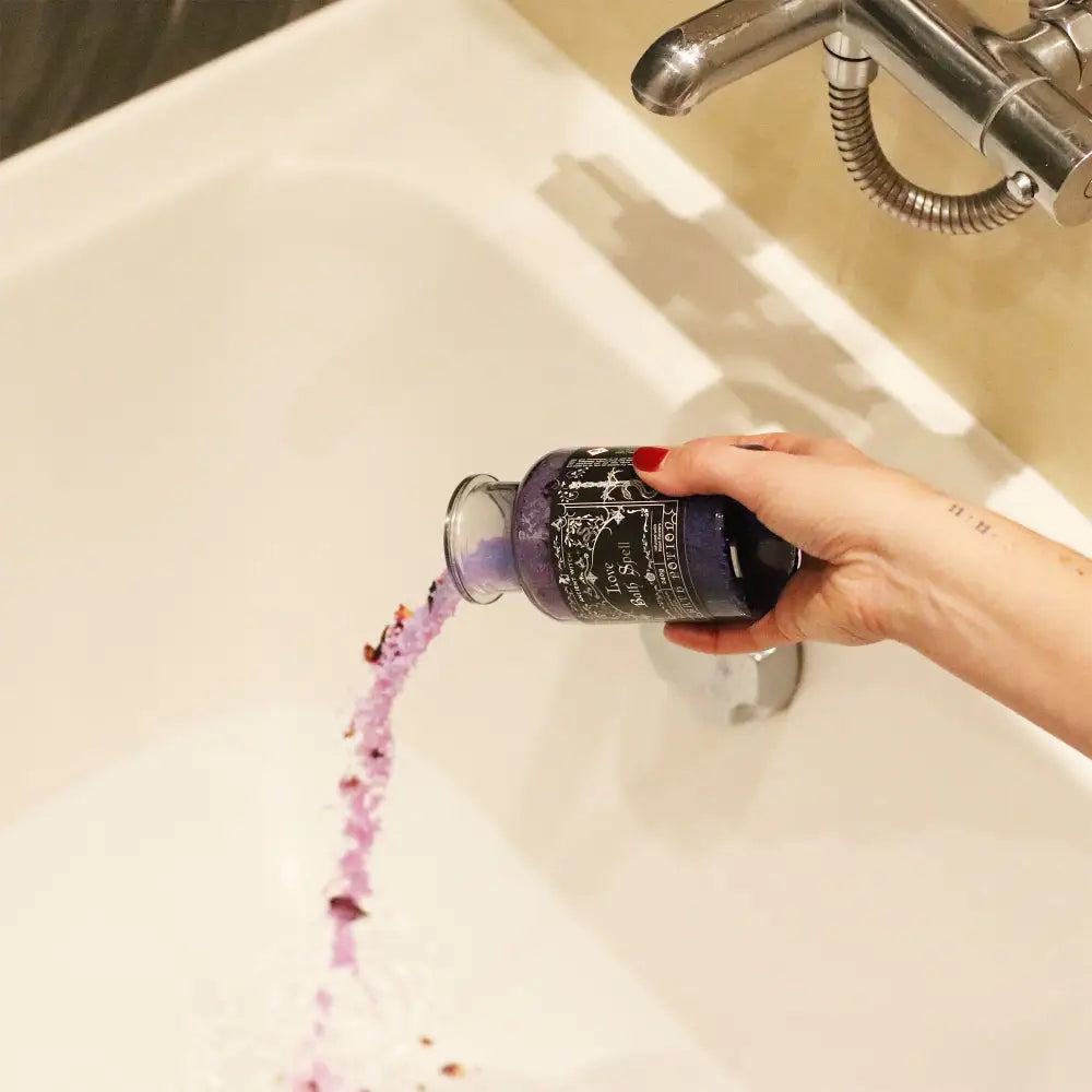 Pozione da Bagno Stregoneria Antica & Amuleto in Quarzo Rosa – Amore - Ancient Witch Bath Spell Potions