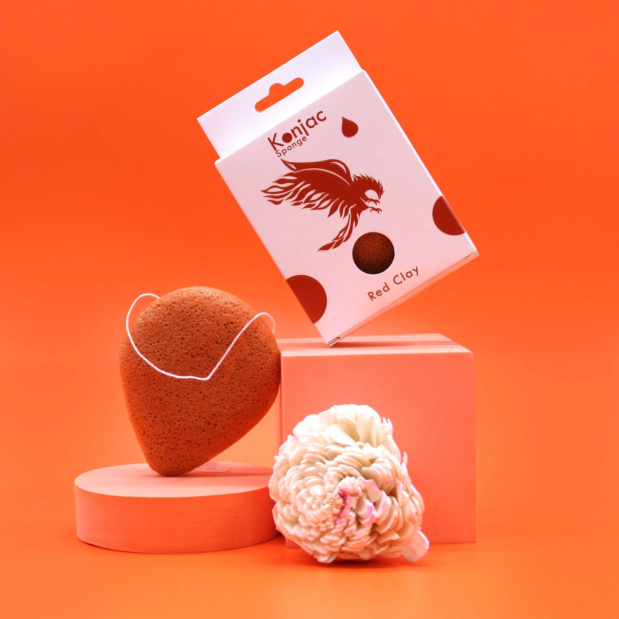 Spugna Konjac a Goccia - Argilla Rossa - Ringiovanente - Essenze del Bottegaio