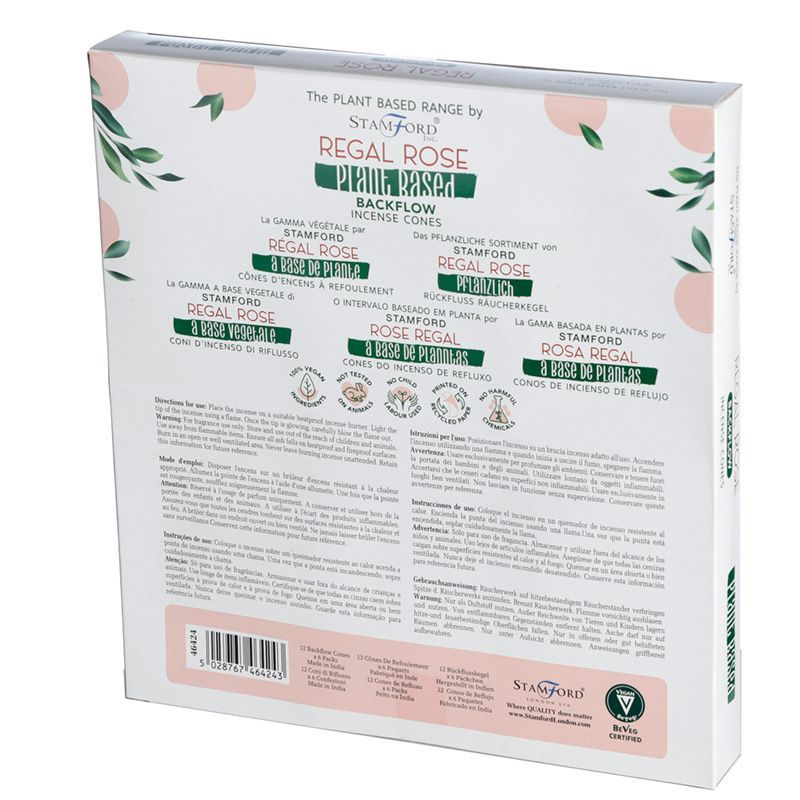 Coni di Incenso a Riflusso Vegetali - Rosa Regale - Essenze del Bottegaio