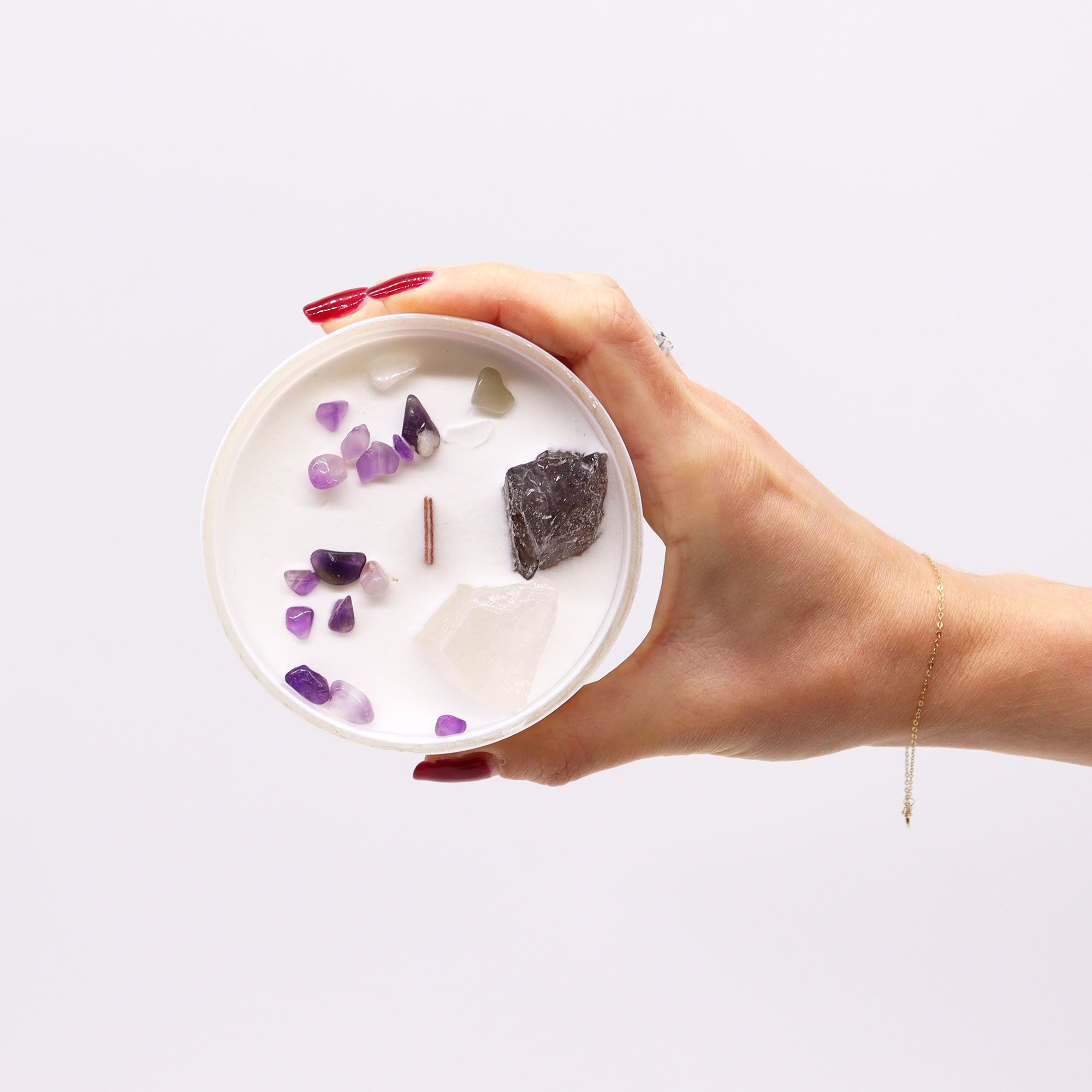 Candela Cristallo Chakra - Chakra della Corona - Essenze del Bottegaio