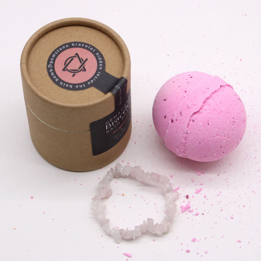 Frizzanti da Bagno con Braccialetti - Quarzo Rosa - Essenze del Bottegaio