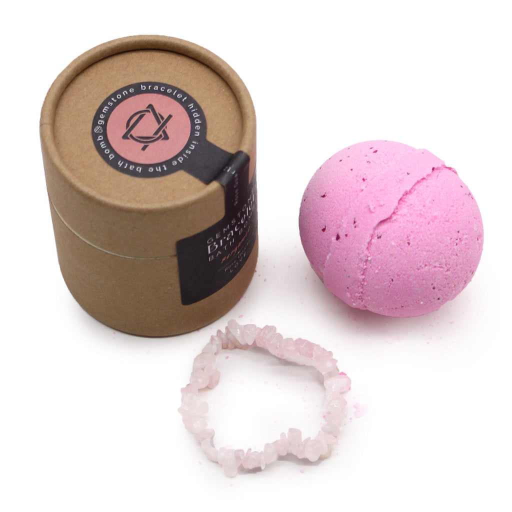 Frizzanti da Bagno con Braccialetti - Quarzo Rosa - Essenze del Bottegaio