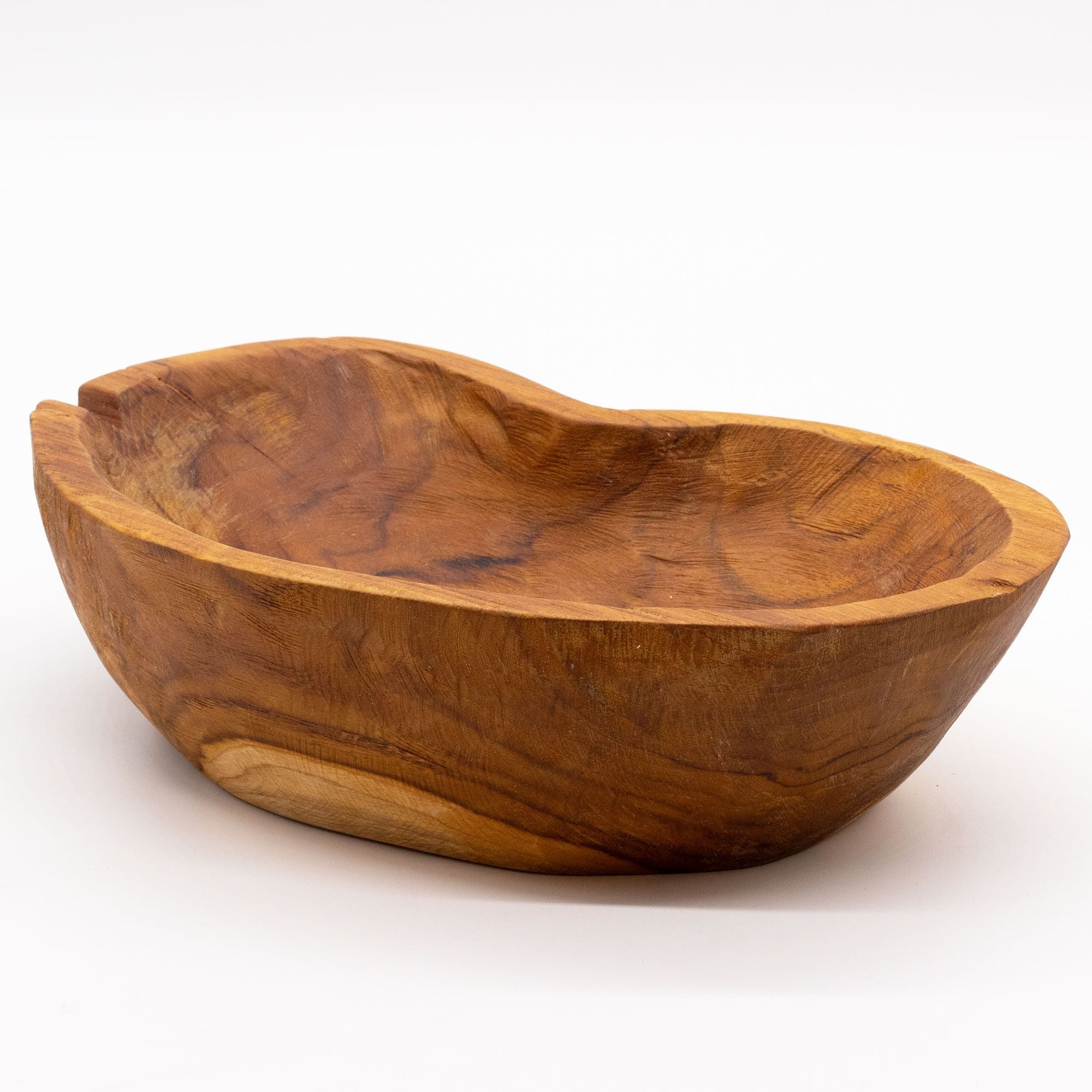 Ciotola in Teak Grezza 31x22x8 cm - Essenze del Bottegaio