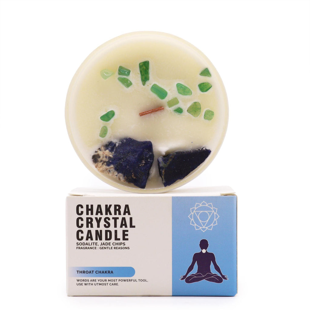 Candela Cristallo Chakra - Chakra della Gola - Essenze del Bottegaio