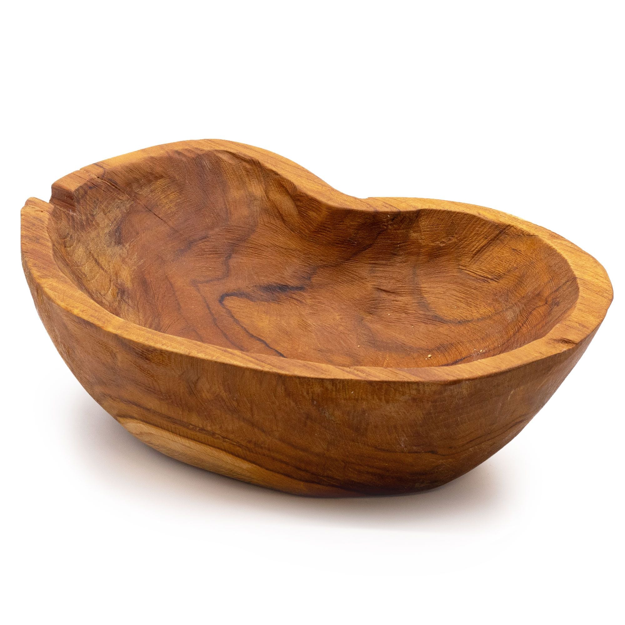 Ciotola in Teak Grezza 31x22x8 cm - Essenze del Bottegaio