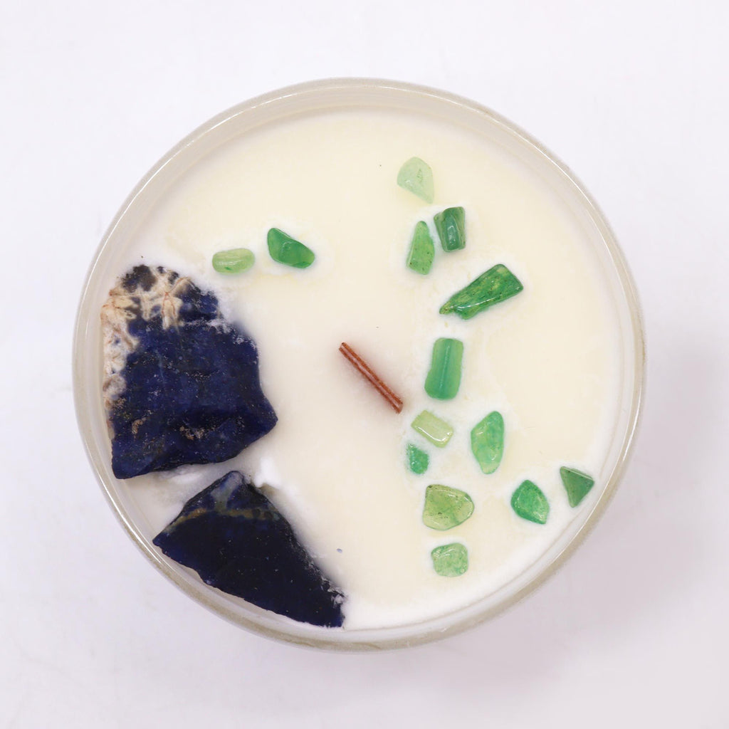 Candela Cristallo Chakra - Chakra della Gola - Essenze del Bottegaio