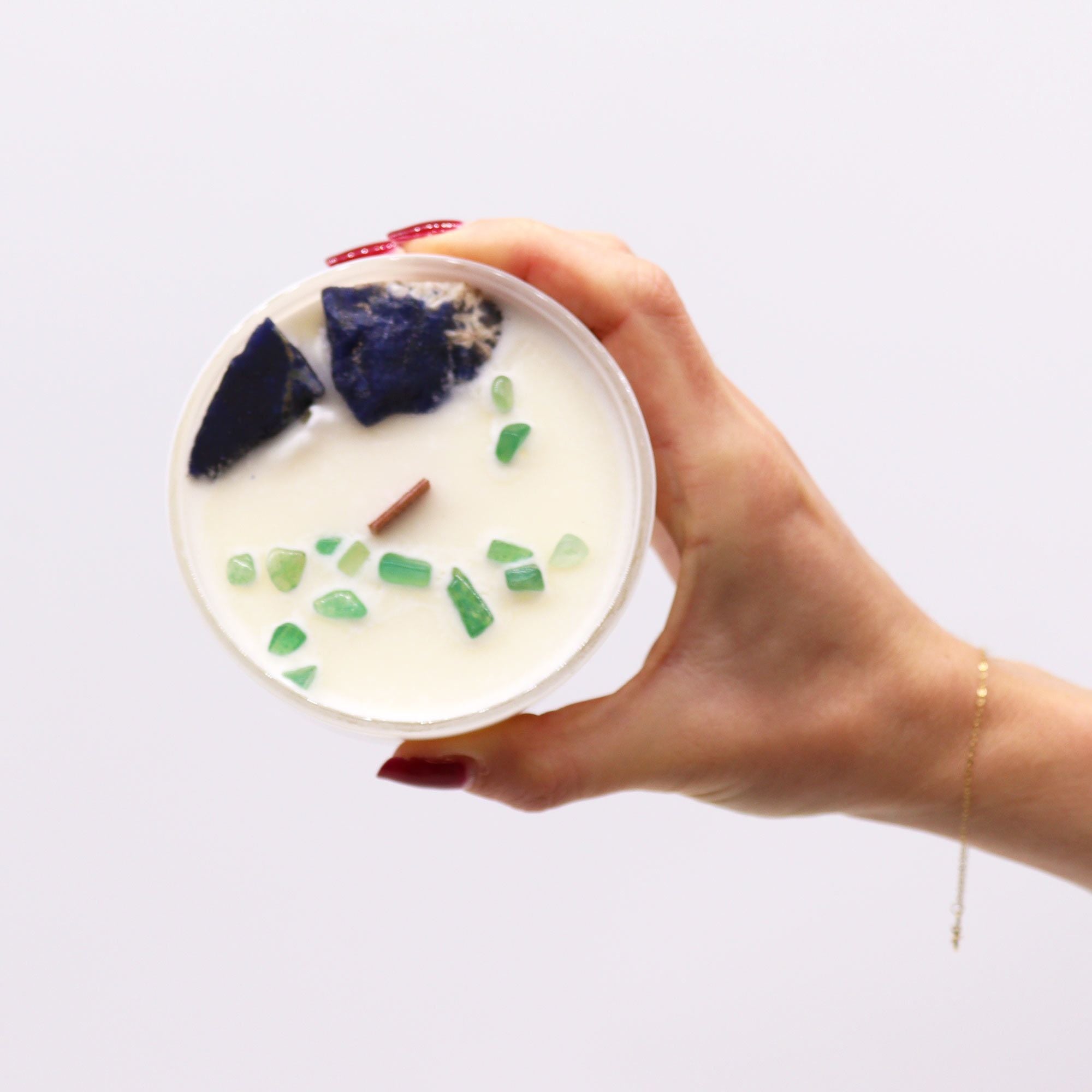 Candela Cristallo Chakra - Chakra della Gola - Essenze del Bottegaio