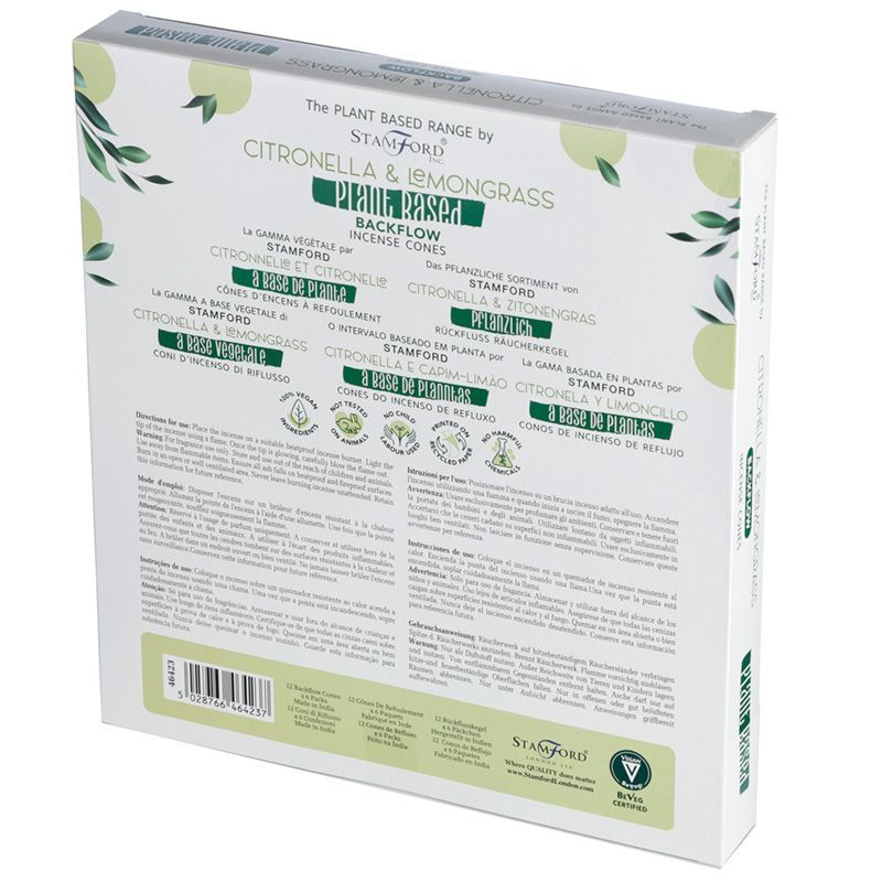 Coni di Incenso a Riflusso Vegetali - Citronella e Lemongrass - Essenze del Bottegaio