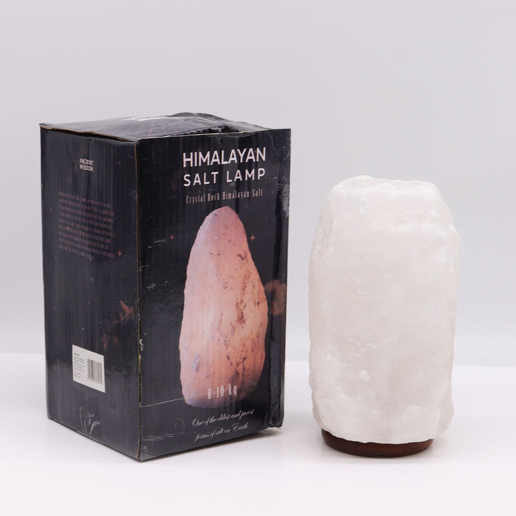 Lampada di Sale Himalayano Bianca 8-10 kg - Essenze del Bottegaio