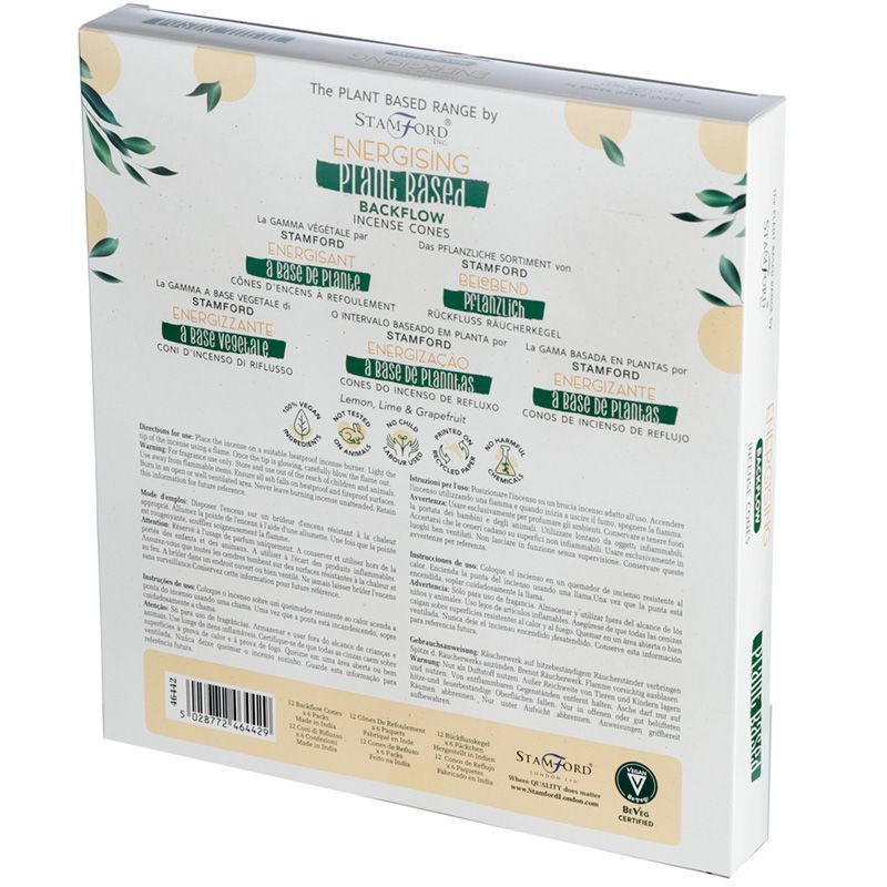 Coni di Incenso a Riflusso Vegetali - Energizzante - Essenze del Bottegaio
