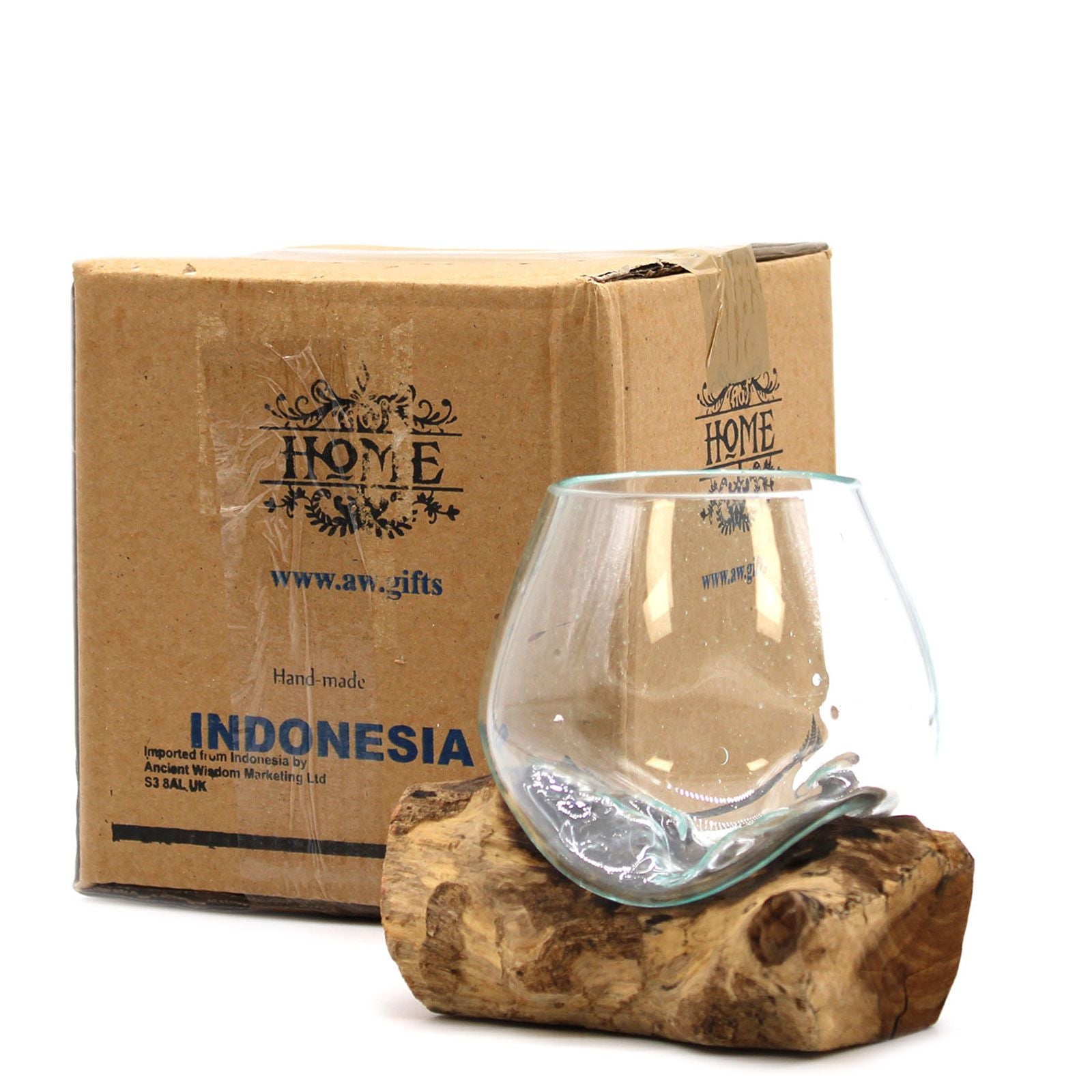 Vetro soffiato su legno - Ciotola piccola - Essenze del Bottegaio