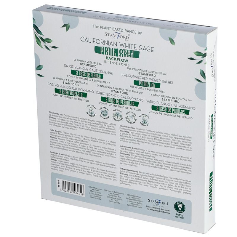 Coni di Incenso a Riflusso Vegetali - Salvia Californiana - Essenze del Bottegaio