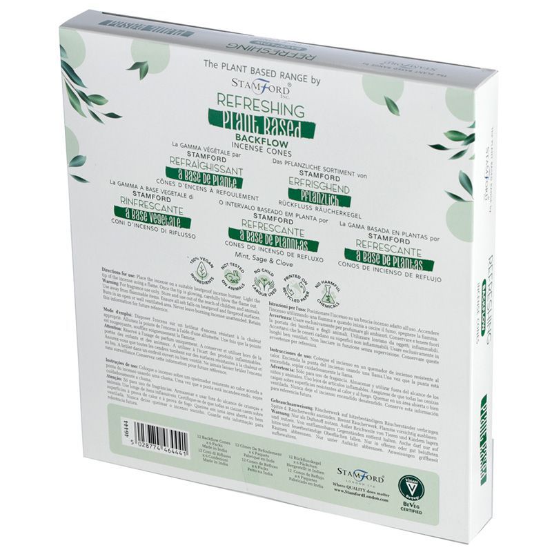 Coni di Incenso a Riflusso Vegetali - Rinfrescanti - Essenze del Bottegaio