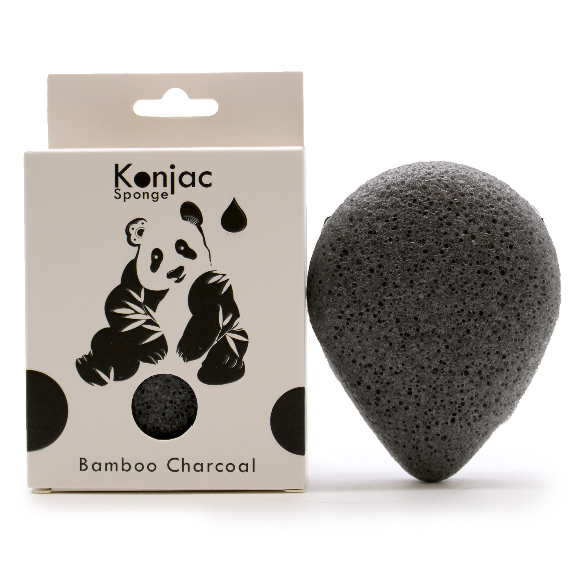 Spugna Konjac a Goccia - carbone di Bambù -Antibatterica - Essenze del Bottegaio
