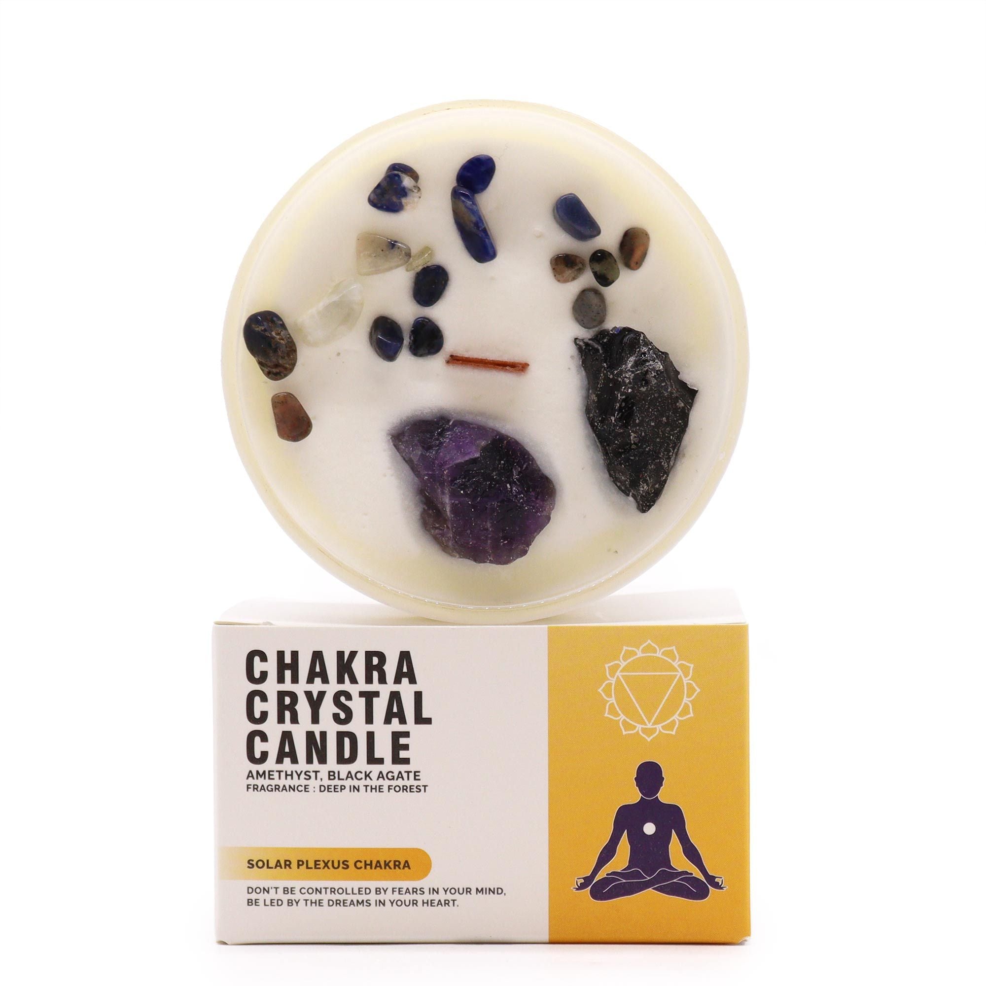 Candela Cristallo Chakra - Chakra del Plesso Solare - Essenze del Bottegaio