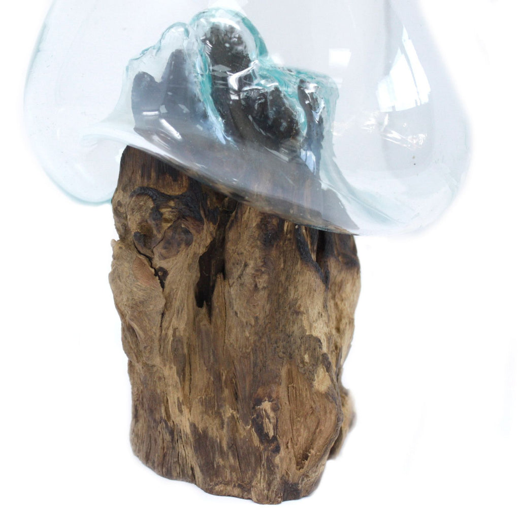 Vetro soffiato su legno - Ciotola grande - Essenze del Bottegaio