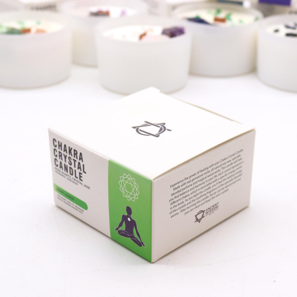 Candela Cristallo Chakra - Chakra del Cuore - Essenze del Bottegaio