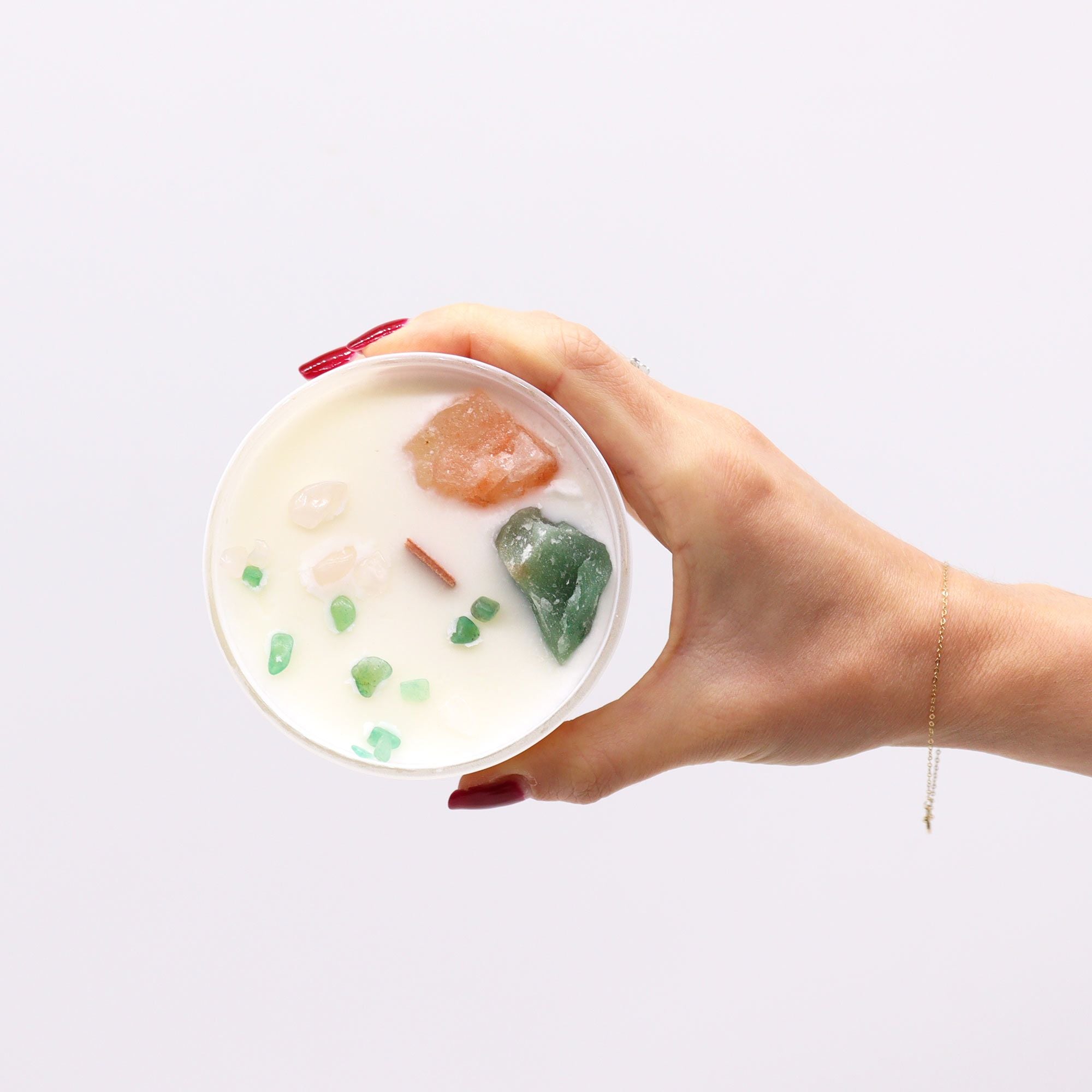 Candela Cristallo Chakra - Chakra del Cuore - Essenze del Bottegaio