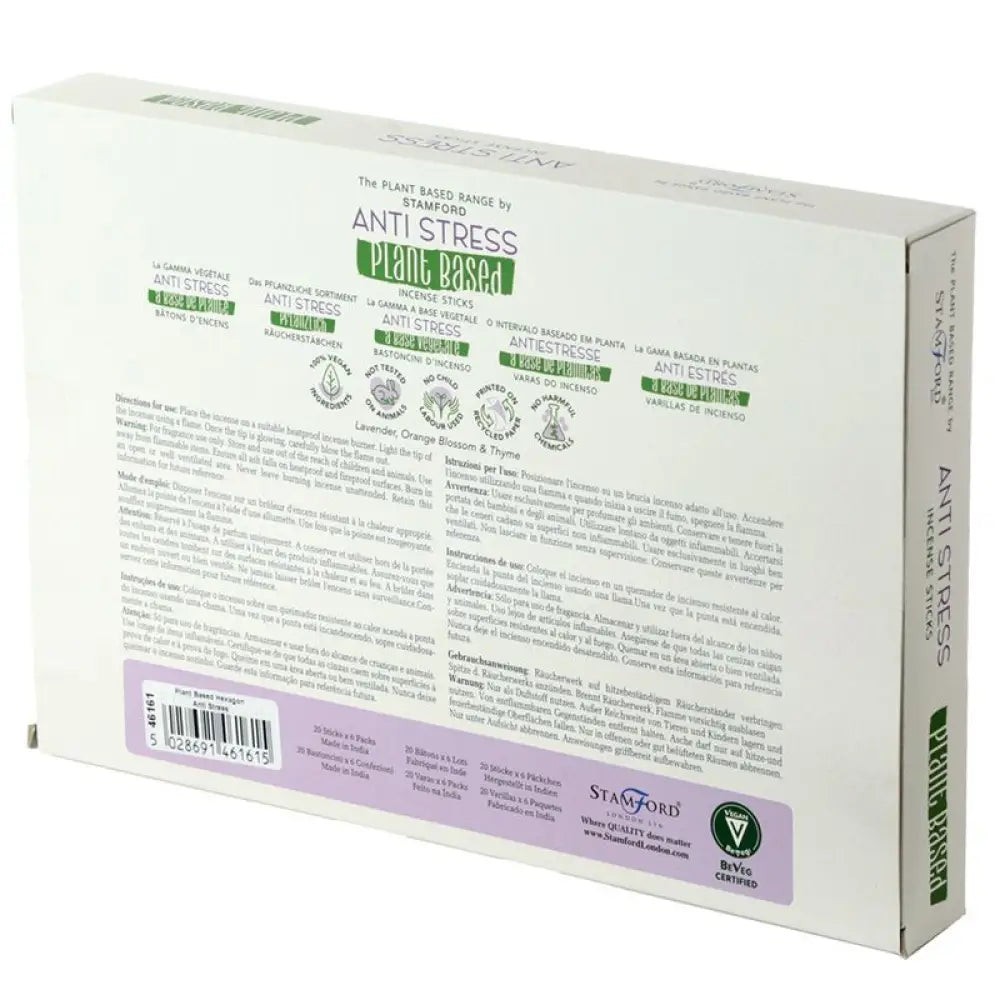 Bastoncini di incenso a base vegetale - Anti Stress - Stamford Plant Based Incense Sticks