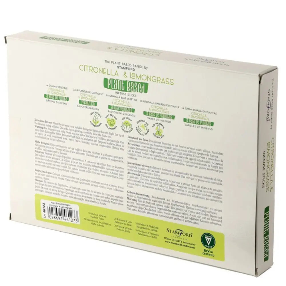 Bastoncini di incenso a base vegetale - Citronella & - Stamford Plant Based Incense Sticks
