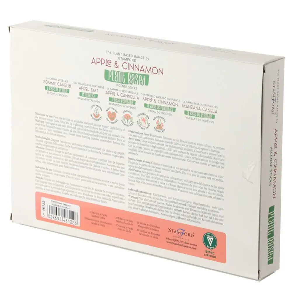 Bastoncini di incenso a base vegetale - Mela & Cannella - Stamford Plant Based Incense Sticks