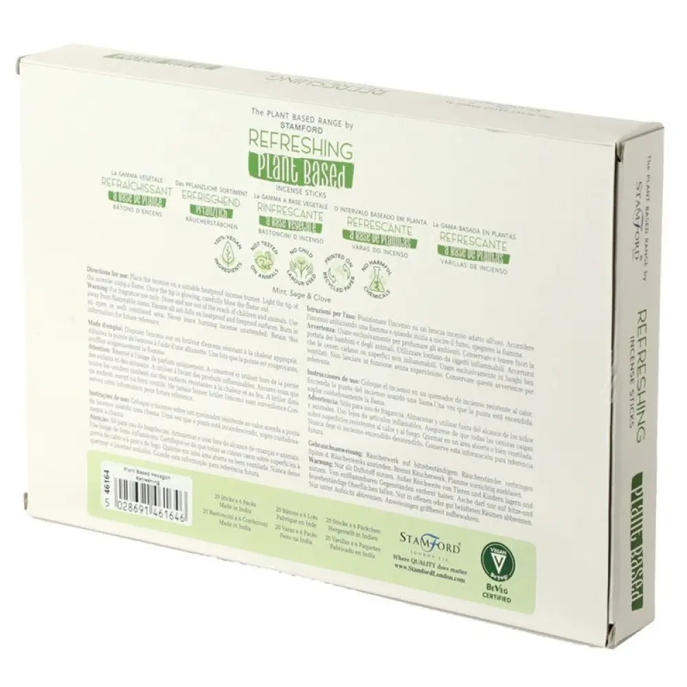 Bastoncini di incenso a base vegetale - Rinfrescante - Stamford Plant Based Incense Sticks