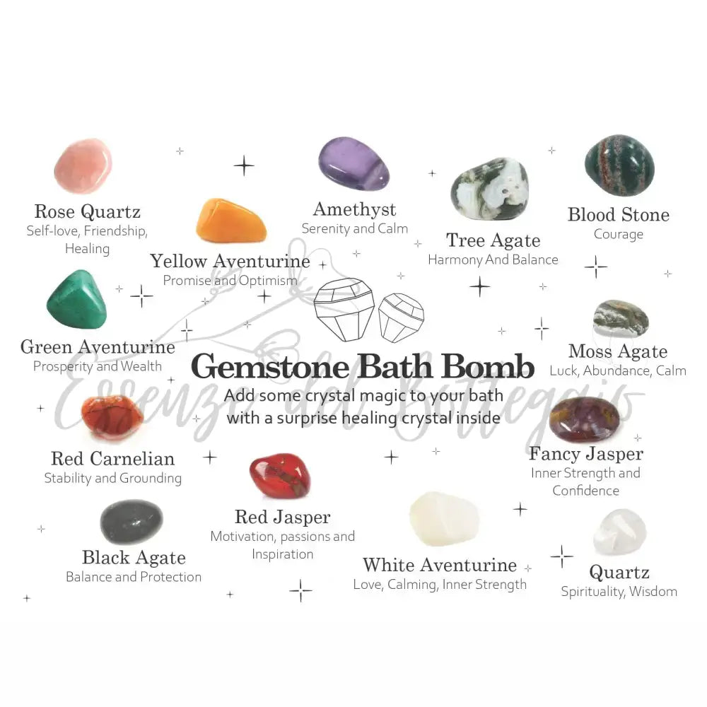Bomba da bagno con pietre preziose - Fragranza Mistress - Gemstone Bath Bomb