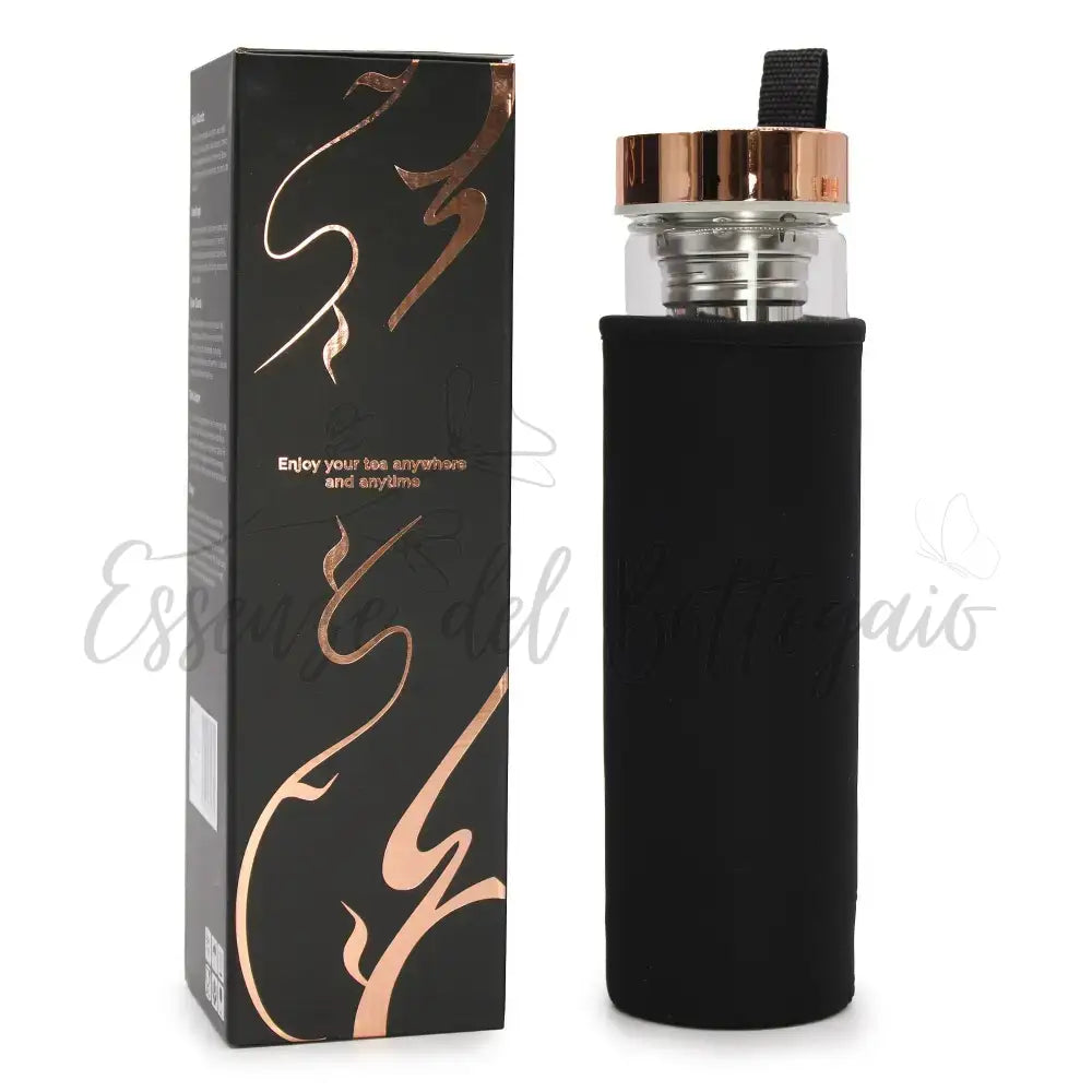 Borraccia in Vetro con Infusore per i Tè - Onice - Crystal Glass Tea Infuser Bottle