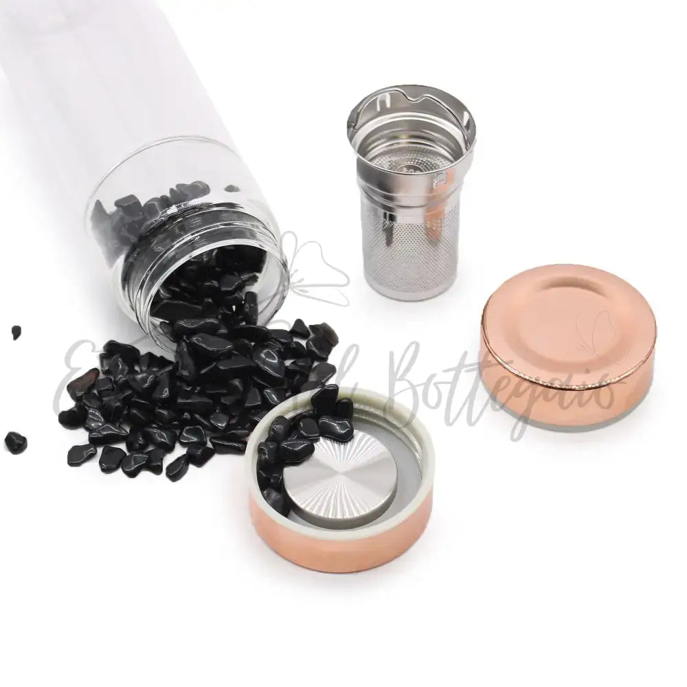 Borraccia in Vetro con Infusore per i Tè - Onice - Crystal Glass Tea Infuser Bottle