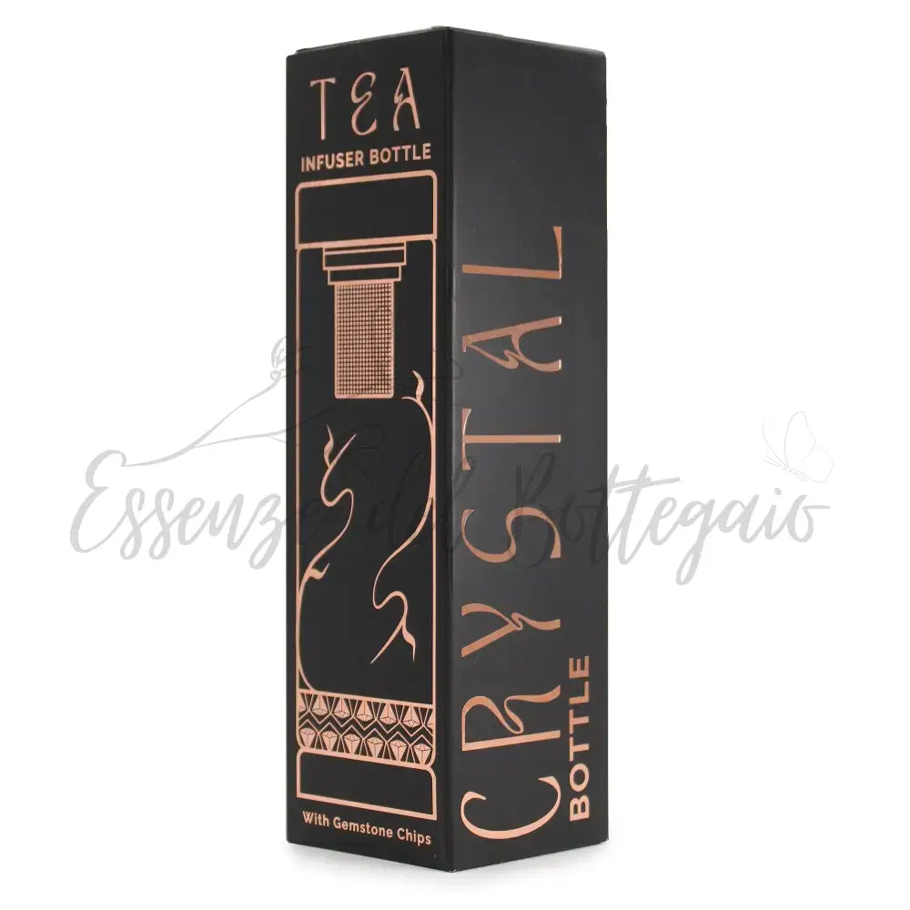 Borraccia in Vetro con Infusore per i Tè - Quarzo di Rocca - Crystal Glass Tea Infuser Bottle