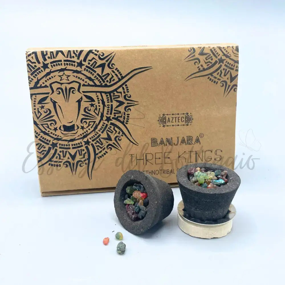 Box Resine in Coppino Banjara - 3 Magi - Banjara Ethno Tribal Smudge & Resin Cups