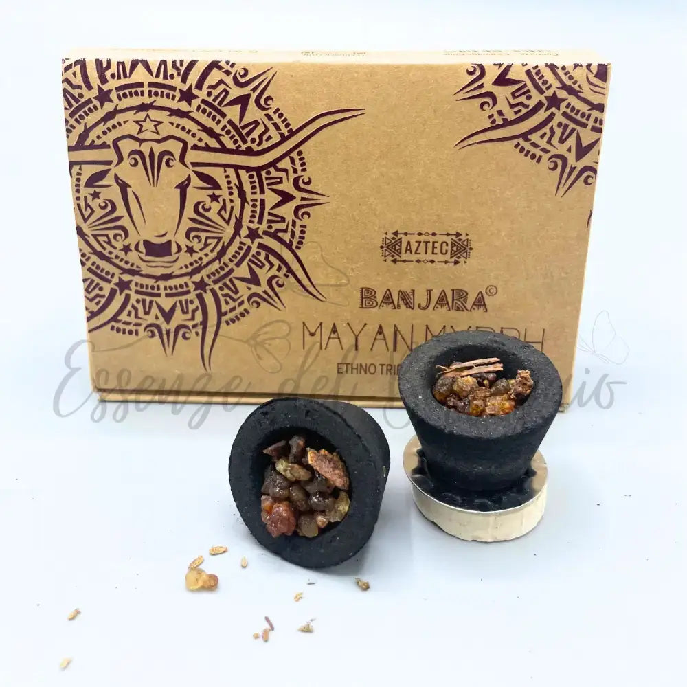 Box Resine in Coppino Banjara - Mirra - Banjara Ethno Tribal Smudge & Resin Cups