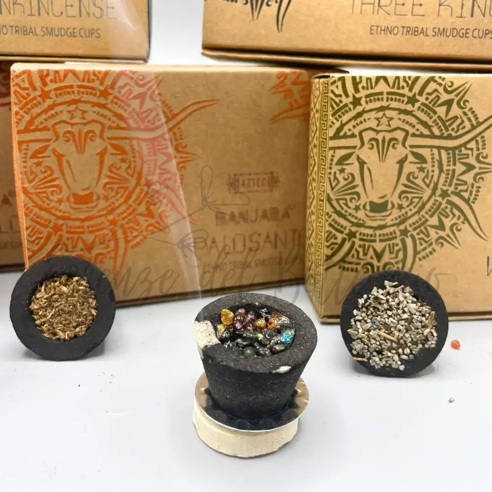 Box Resine in Coppino Banjara - Mirra - Banjara Ethno Tribal Smudge & Resin Cups