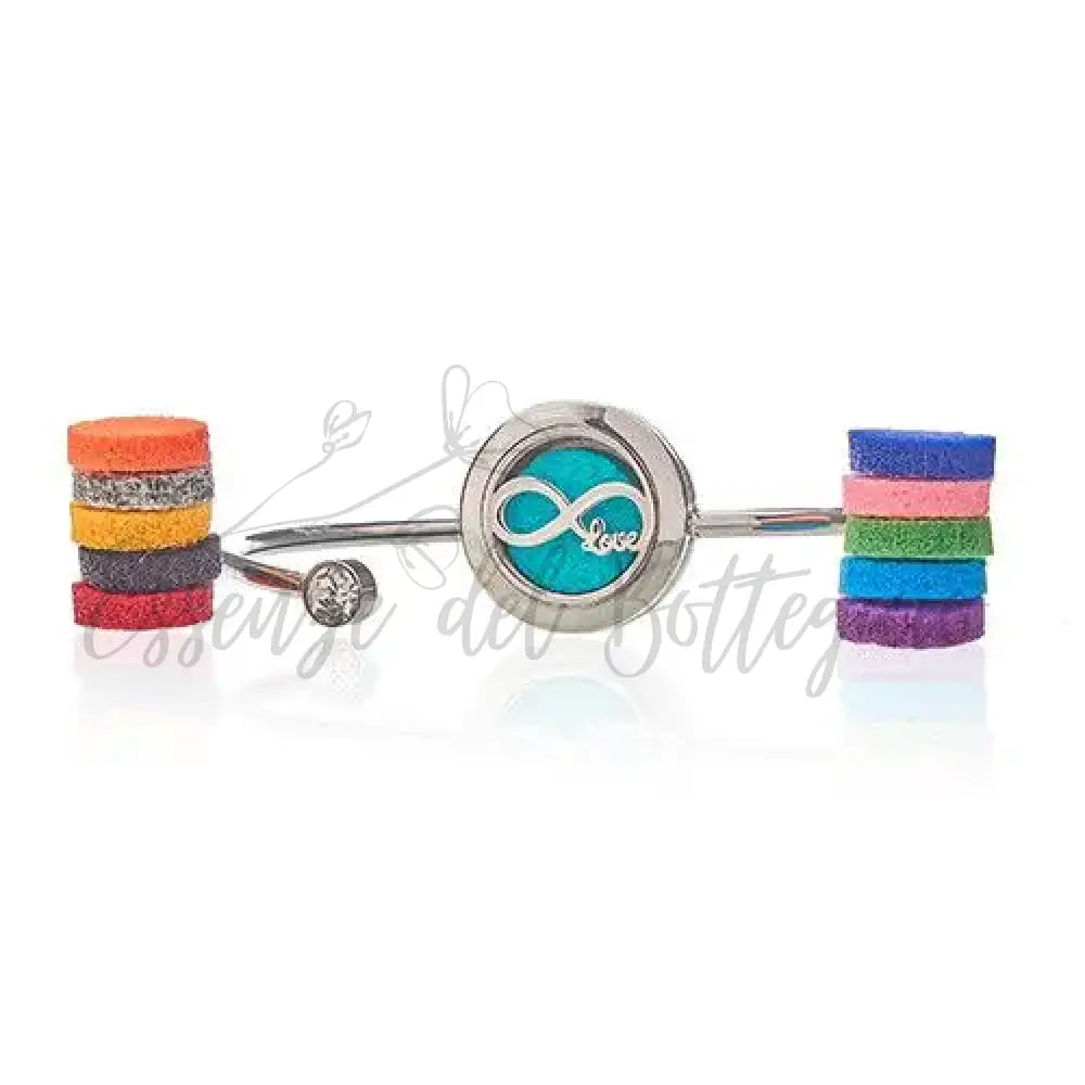 Braccialetto Aroma con Cristallo - Amore Infinito - 20mm - Aromatherapy Diffuser Necklaces