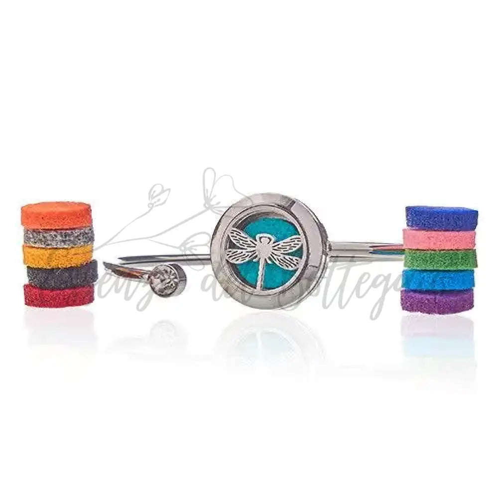 Braccialetto Aroma con Cristallo - Libellula - 20mm - Aromatherapy Diffuser Necklaces