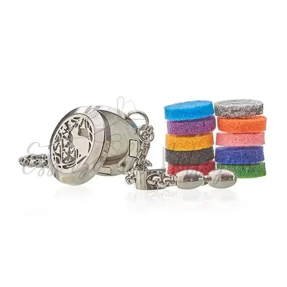 Braccialetto Aroma - Gatto e Fiori - 20mm - Aromatherapy Diffuser Necklaces