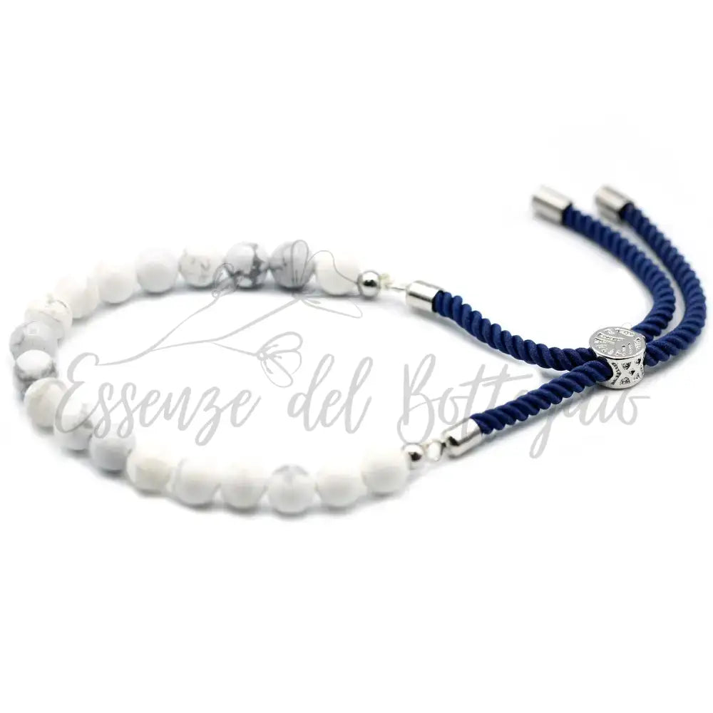 Braccialetto Blu con Terminali Placcati Argento 925 - Gemstones String Bracelets