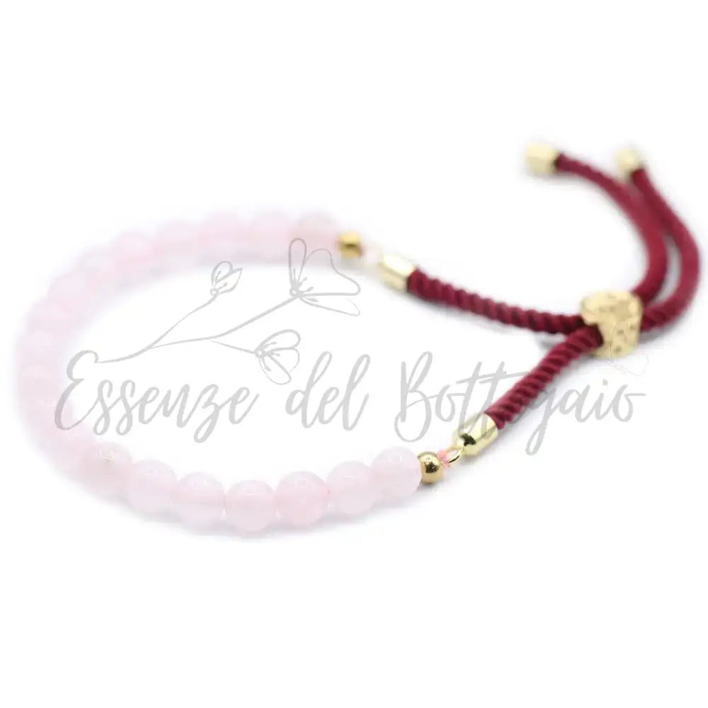 Braccialetto Bordeaux con Terminali Placcati Oro 18k - Gemstones String Bracelets