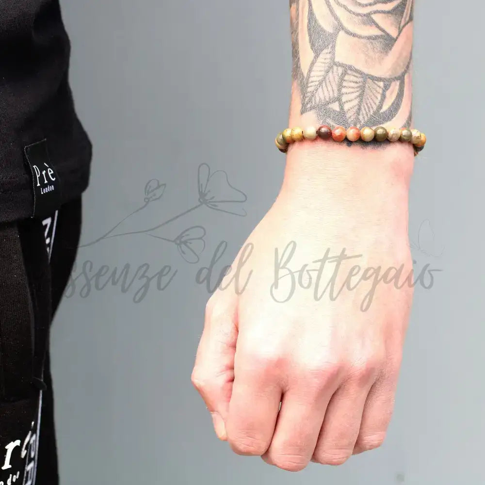 Braccialetto Nero con Terminali Placcati Oro 18k - Occhio - Gemstones String Bracelets