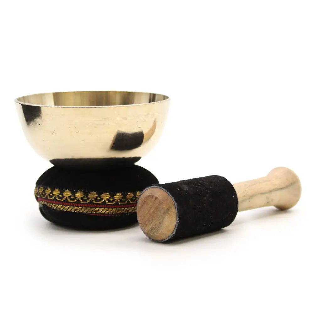 Brass Singing Bowl Gift Set - 9cm - Tibetan Singing Bowls