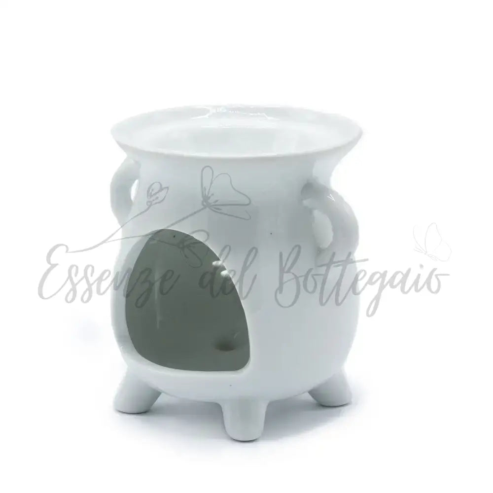 Brucia Essenze - Calderone Albero della Vita - Bianco - Floral & Cauldron Oil Burners