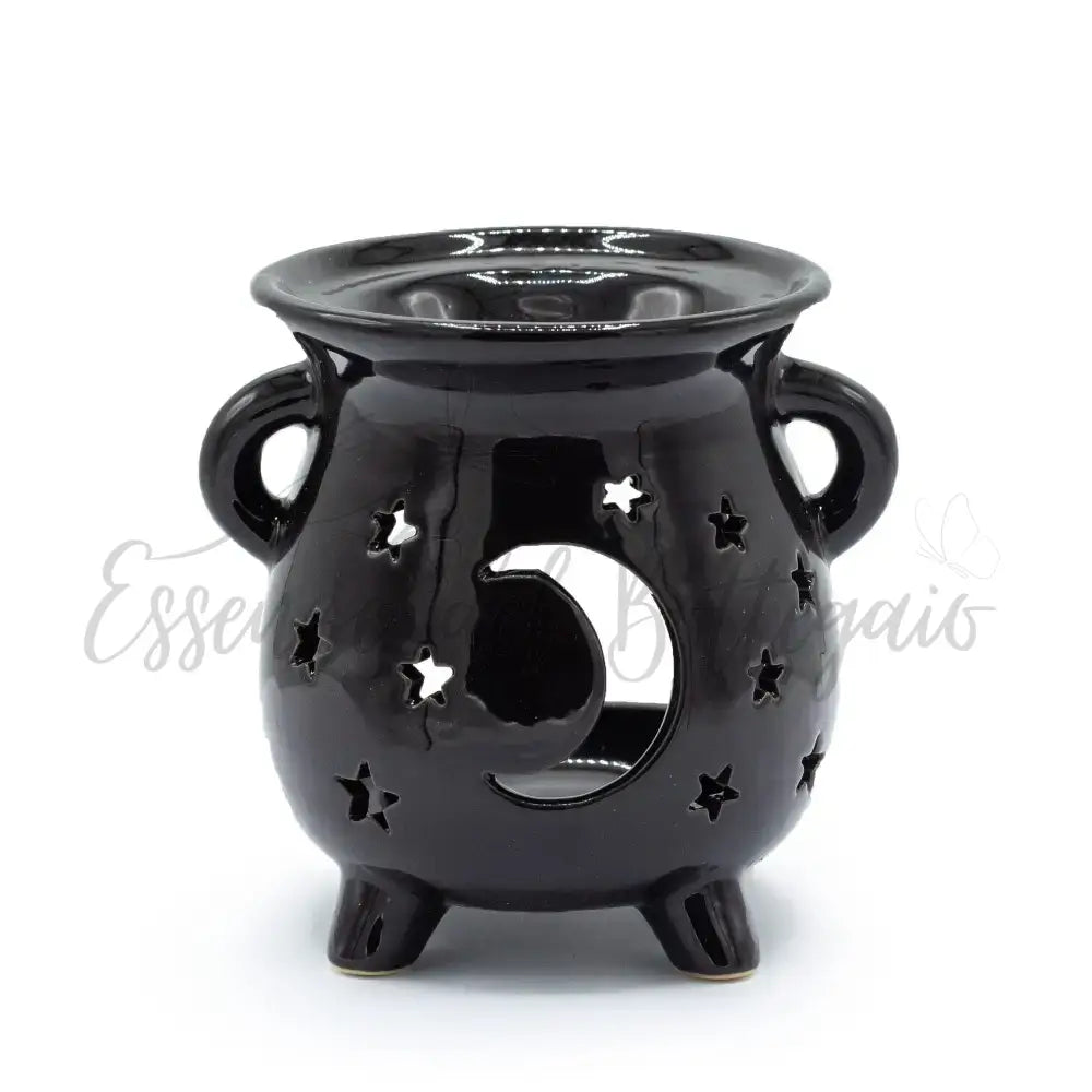 Brucia Essenze - Calderone Luna e Stelle - Nero - Floral & Cauldron Oil Burners