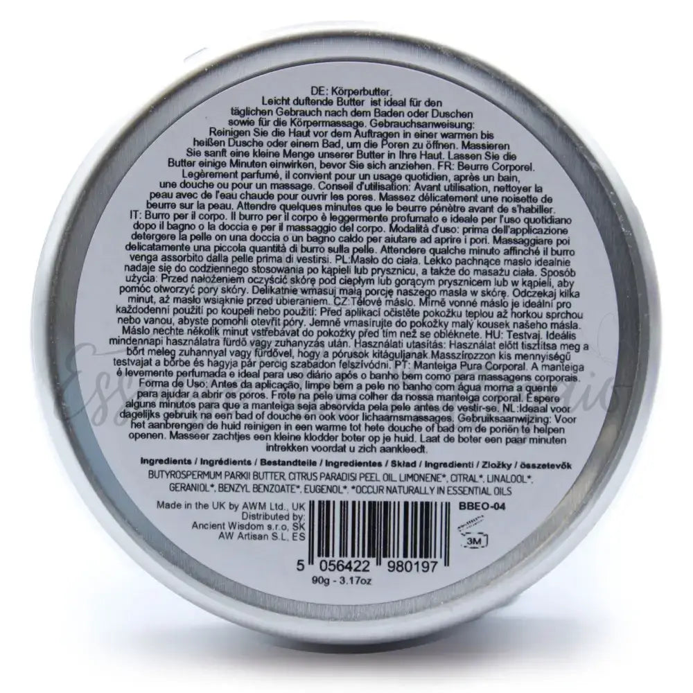 Burro Corpo Aromaterapico 90g - Pompelmo - Aromatherapy Shea Body Butter 90g